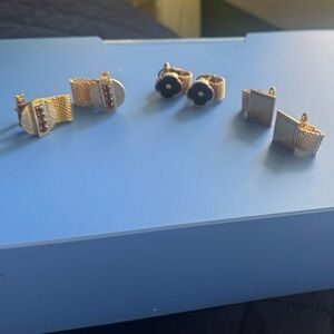 Gold and Black Cufflinks Set
